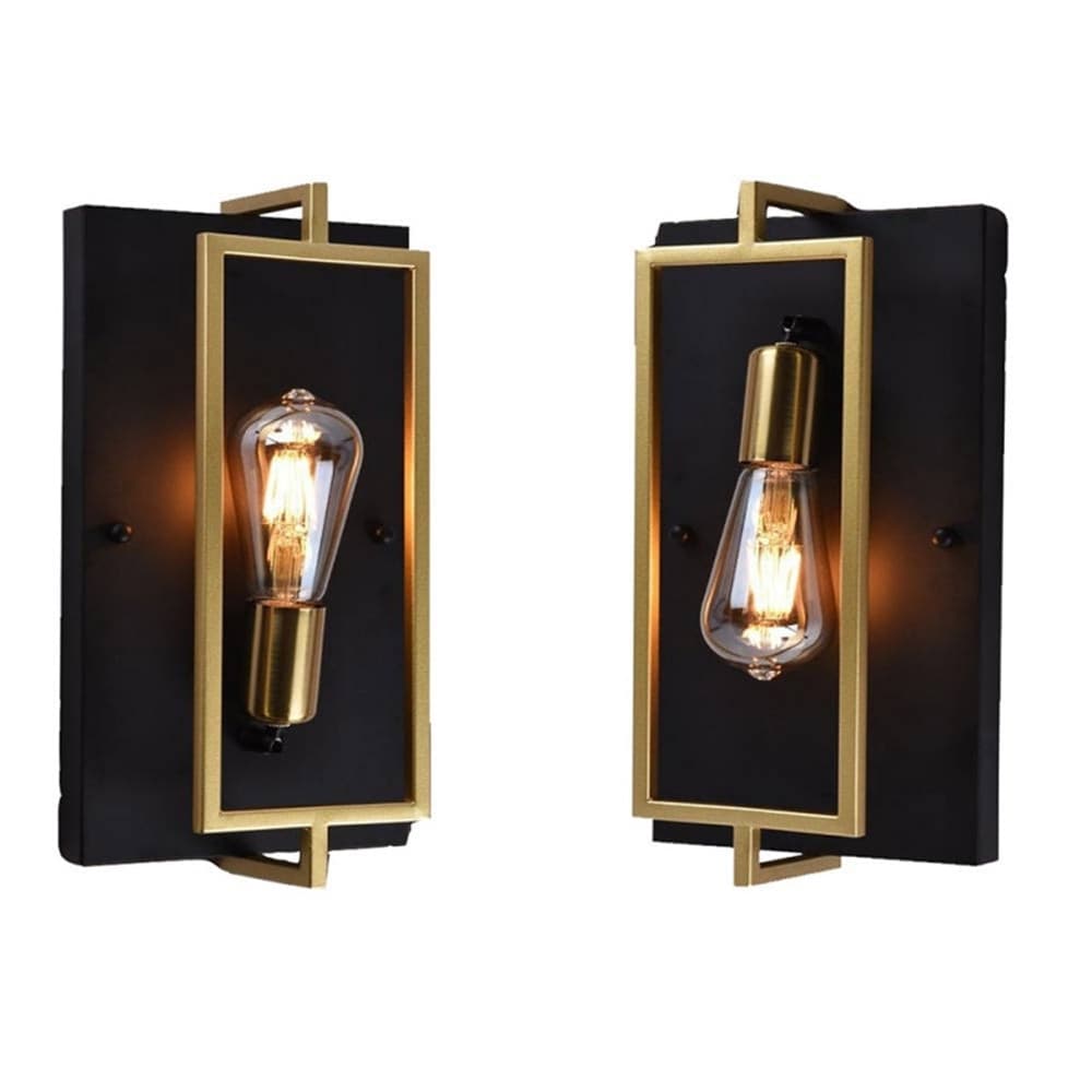 APPLIQUE A PARETE STILE INDUSTRIALE LAMPADA MURO IN METALLO ATTACCO E27 NERO BRONZO AQ63 in Applique Trade Shop italia - Napoli, commercioVirtuoso.it