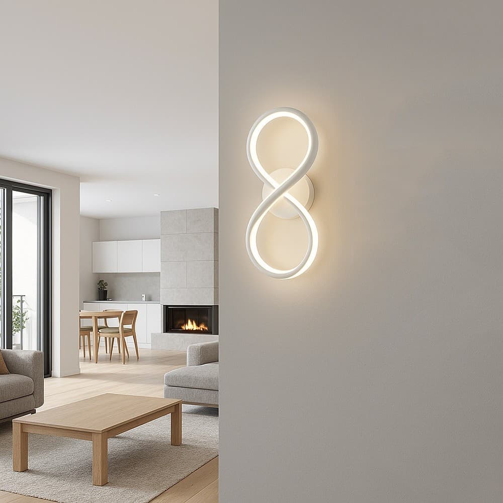 APPLIQUE A LED DA PARETE A FORMA DI INFINITO 10 W TECNOLOGIA CCT LAMPADA MURO AQ33-B3C in Applique Trade Shop italia - Napoli, commercioVirtuoso.it