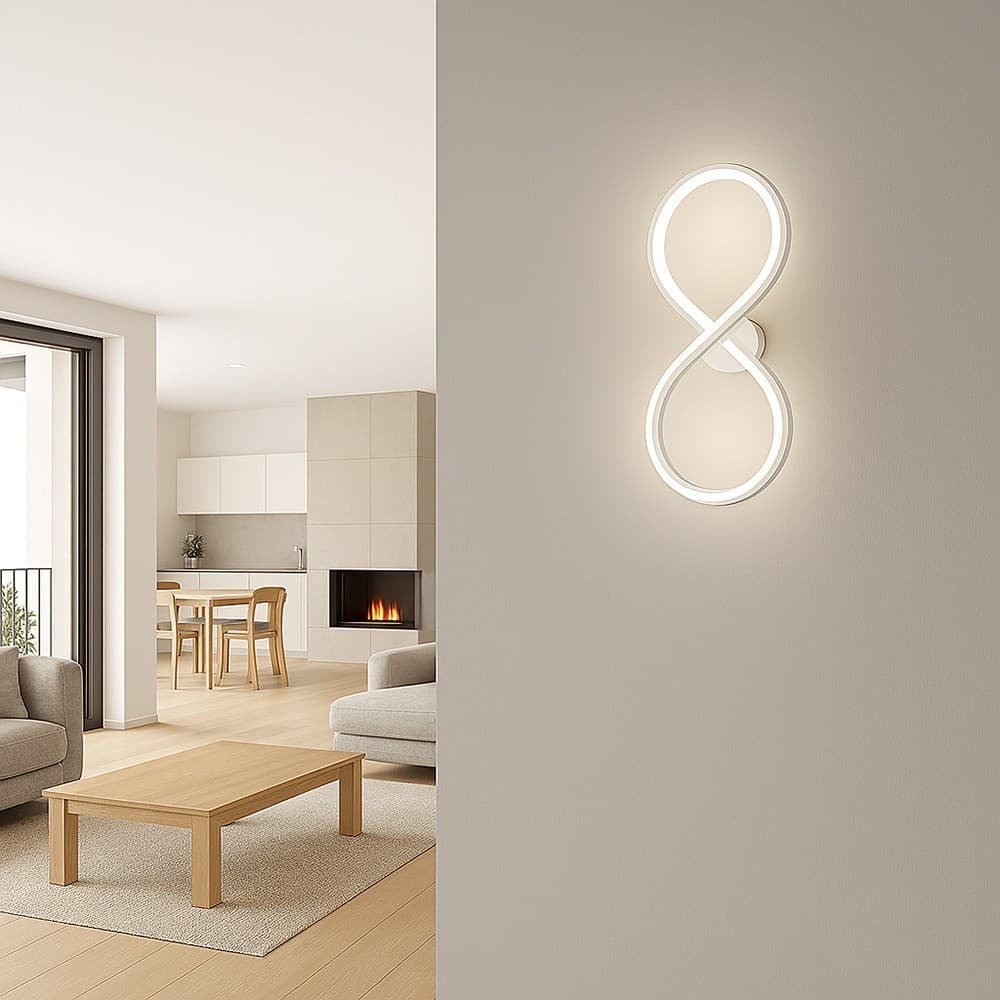 APPLIQUE A LED DA PARETE A FORMA DI INFINITO 10 W TECNOLOGIA CCT LAMPADA MURO AQ33-B3C in Applique Trade Shop italia - Napoli, commercioVirtuoso.it