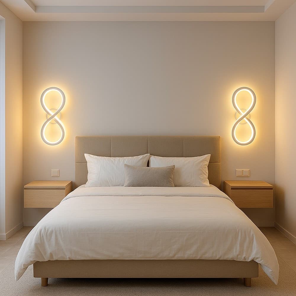 APPLIQUE A LED DA PARETE A FORMA DI INFINITO 10 W TECNOLOGIA CCT LAMPADA MURO AQ33-B3C in Applique Trade Shop italia - Napoli, commercioVirtuoso.it