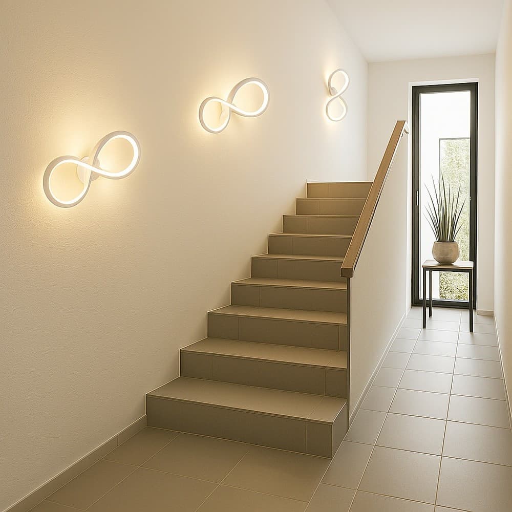APPLIQUE A LED DA PARETE A FORMA DI INFINITO 10 W TECNOLOGIA CCT LAMPADA MURO AQ33-B3C in Applique Trade Shop italia - Napoli, commercioVirtuoso.it