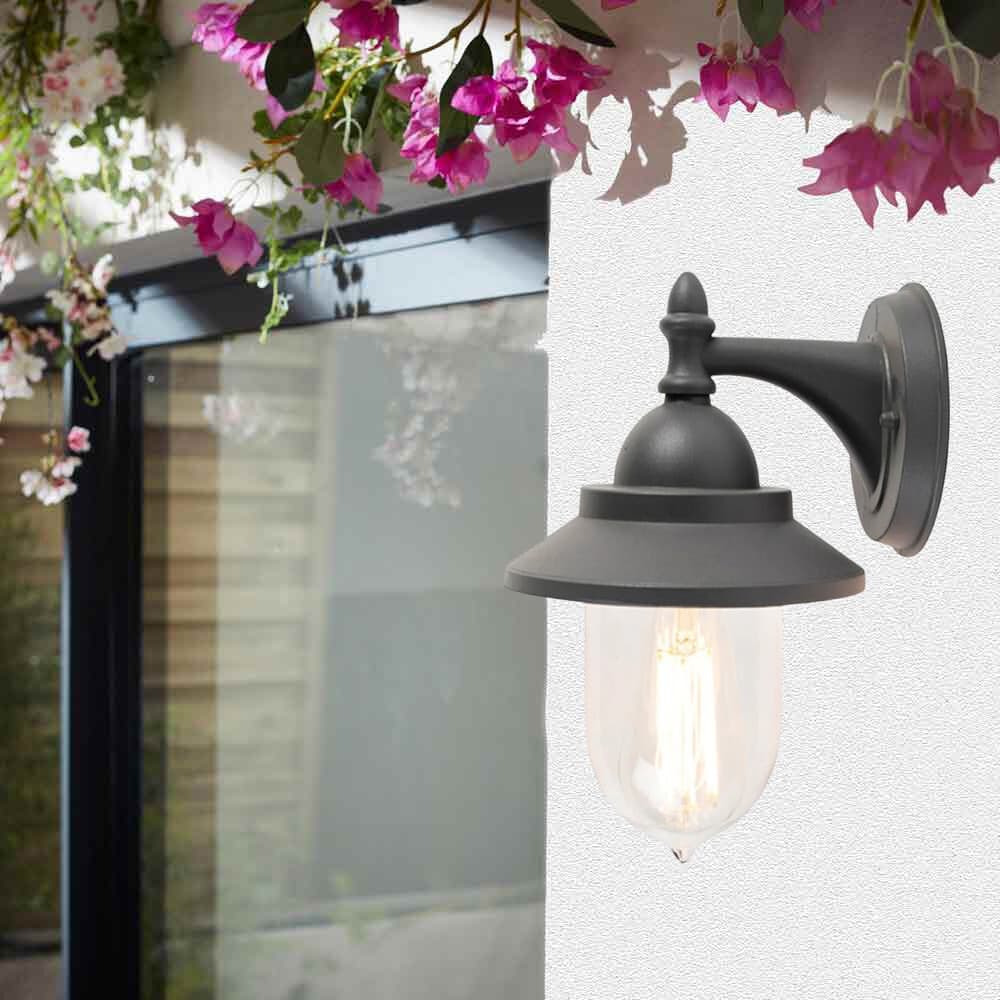 LANTERNA A PARETE STILE RETRÒ LAMPADA DA MURO PER GIARDINO FACCIATE E27 IP44 524WA-B247 in Lampade da parete Trade Shop italia - Napoli, commercioVirtuoso.it