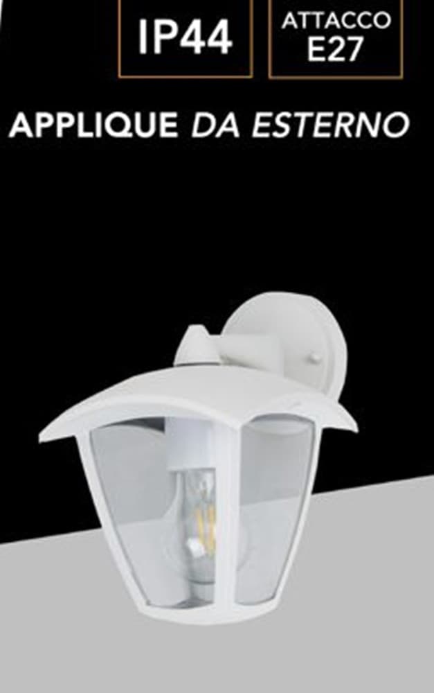 APPLIQUE LANTERNA DA PARETE PER GIARDINO FACCIATE LAMPADA DA MURO E27 IP44 819WB-B232 in Lampade da parete Trade Shop italia - Napoli, commercioVirtuoso.it