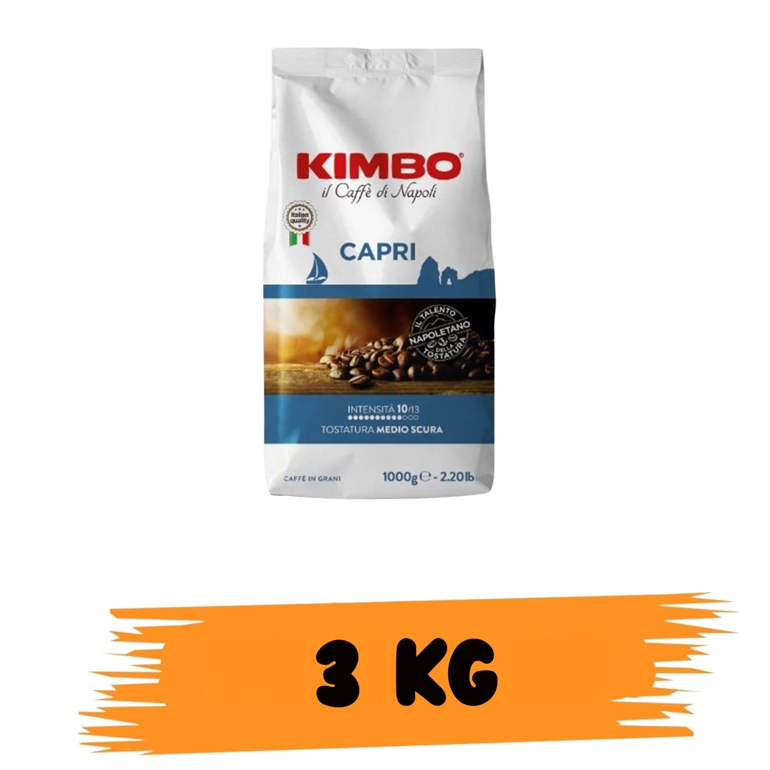 Kimbo Caffè In Grani Miscela Capri 1 kg in Chicchi di caffè tostati Ecoprice.it - Avellino, commercioVirtuoso.it