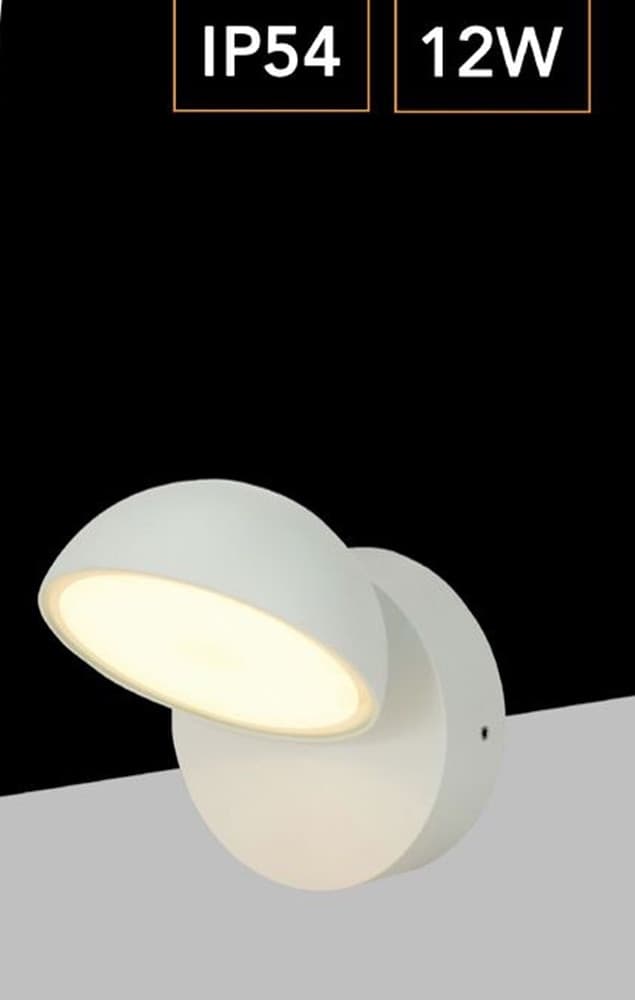 APPLIQUE A LED DA ESTERNO 12 WATT IP54 CON TECONOLOGIA CCT 3 TONALITÀ DI LUCE 570-3C in Lampade da parete Trade Shop italia - Napoli, commercioVirtuoso.it