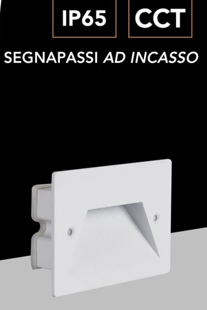 FARETTO INCASSO PER CASSETTA 503 SEGNAPASSO 3W TECNOLOGIA CCT CON SWITCH IP65 ES49-3C in Faretti da muro Trade Shop italia - Napoli, commercioVirtuoso.it