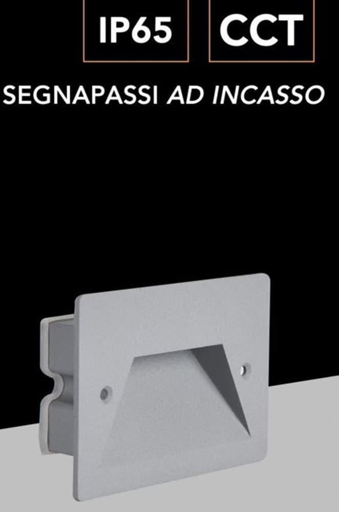 FARETTO INCASSO PER CASSETTA 503 SEGNAPASSO 3W TECNOLOGIA CCT CON SWITCH IP65 ES49-3C in Faretti da muro Trade Shop italia - Napoli, commercioVirtuoso.it