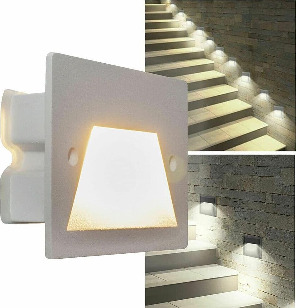FARETTO INCASSO PER CASSETTA 503 SEGNAPASSO 3W TECNOLOGIA CCT CON SWITCH IP65 ES49-3C in Faretti da muro Trade Shop italia - Napoli, commercioVirtuoso.it