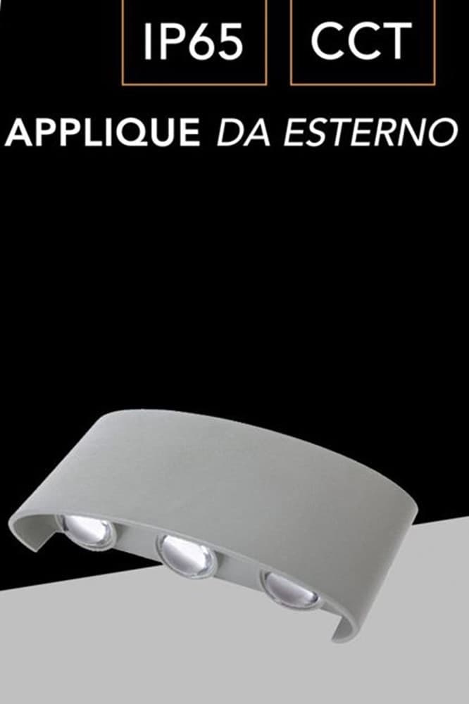 APPLIQUE LAMPADA LED DA MURO DOPPIA EMISSIONE LUMINOSA 16W LUCE SELEZIONABILE CCT ES68-3C in Applique Trade Shop italia - Napoli, commercioVirtuoso.it
