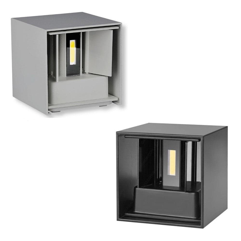 Applique Lampada Muro Doppio Led Cob 12w Fascio Regolabile Cambia Colore Cct 3in1 Es46-3c