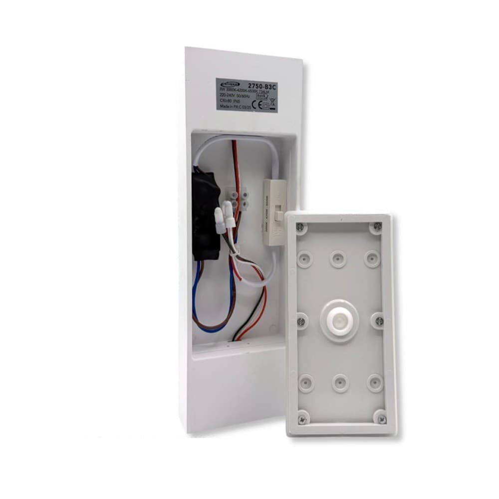 APPLIQUE DA ESTERNO RETTANGOLARE A DOPPIA EMISSIONE DI LUCE 8W TECNOLOGIA CCT IP65 2750-3C in Lampade da parete Trade Shop italia - Napoli, commercioVirtuoso.it