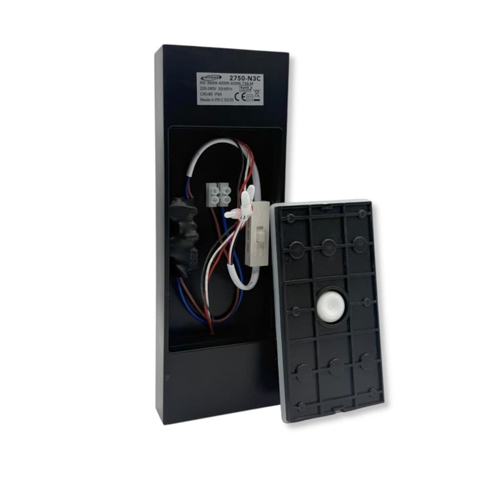 APPLIQUE DA ESTERNO RETTANGOLARE A DOPPIA EMISSIONE DI LUCE 8W TECNOLOGIA CCT IP65 2750-3C in Lampade da parete Trade Shop italia - Napoli, commercioVirtuoso.it