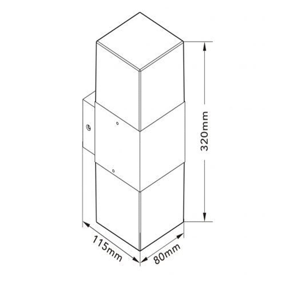 APPLIQUE DA ESTERNO A PARETE DOPPIA EMISSIONE DI LUCE 2 ATTACCHI E27 IP44 RUGGINE ESM-01C in Lampade da parete Trade Shop italia - Napoli, commercioVirtuoso.it