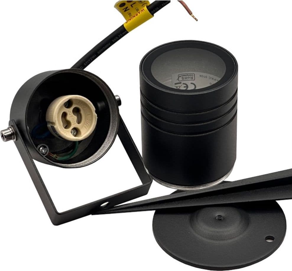 PORTAFARETTO GIARDINO CON PORTALAMPADA LAMPADINE GU10 PICCHETTO ALLUMINIO IP65 837WA-B80-G in Luci per sentieri Trade Shop italia - Napoli, commercioVirtuoso.it