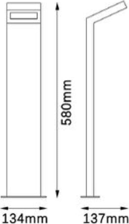 LAMPADA APPLIQUE LED DA GIARDINO 10W IP54 LAMPIONE BOLLARD DA TERRA LUCE 4000K 954PA-H580 in Luci per sentieri Trade Shop italia - Napoli, commercioVirtuoso.it