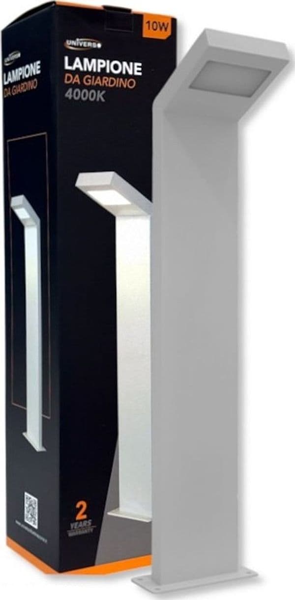 LAMPADA APPLIQUE LED DA GIARDINO 10W IP54 LAMPIONE BOLLARD DA TERRA LUCE 4000K 954PA-H580 in Luci per sentieri Trade Shop italia - Napoli, commercioVirtuoso.it