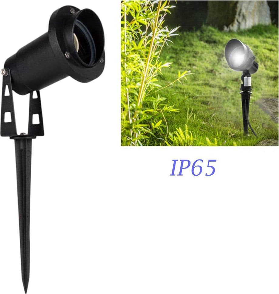 FARETTO ESTERNO DA GIARDINO DOPPIA ISTALLAZIONE CON PICCHETTO STAFFA GU10 IP65 ET-01 in Lampade da parete Trade Shop italia - Napoli, commercioVirtuoso.it