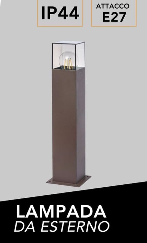 LAMPIONE GIARDINO PER VIALETTI LAMPIONCINO ROSSO RUGGINE DA ESTERNO IP44 ATTACCO E27 B440 in Luci per sentieri Trade Shop italia - Napoli, commercioVirtuoso.it