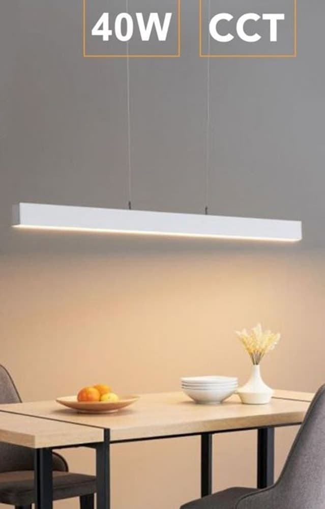 LAMPADARIO LED LINEARE A SOSPENSIONE SOFFITTO 40W MODULARE TECNOLOGIA CCT LL57-120C-3C in Lampade a sospensione Trade Shop italia - Napoli, commercioVirtuoso.it