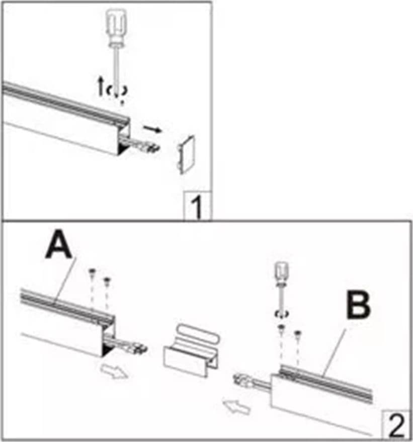 CONNETTORE LINEARE PROLUNGA PER LAMPADARIO PLAFONIERA LL57-120C-3C IN ALLUMINIO LL57-D in Guide di scorrimento Trade Shop italia - Napoli, commercioVirtuoso.it