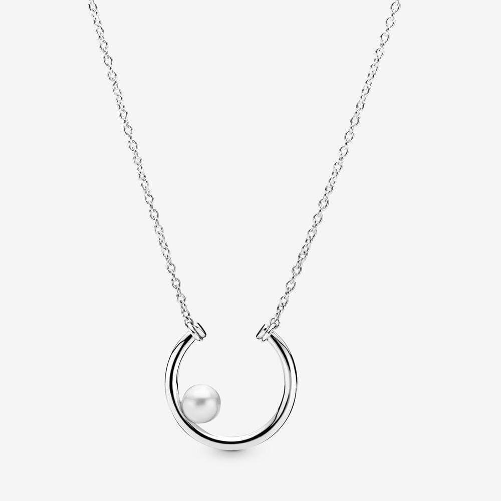 Pandora Collana Cerchio decorata con perla coltivata d’acqua dolce in Collane Alba Gioielli - Casoria, commercioVirtuoso.it