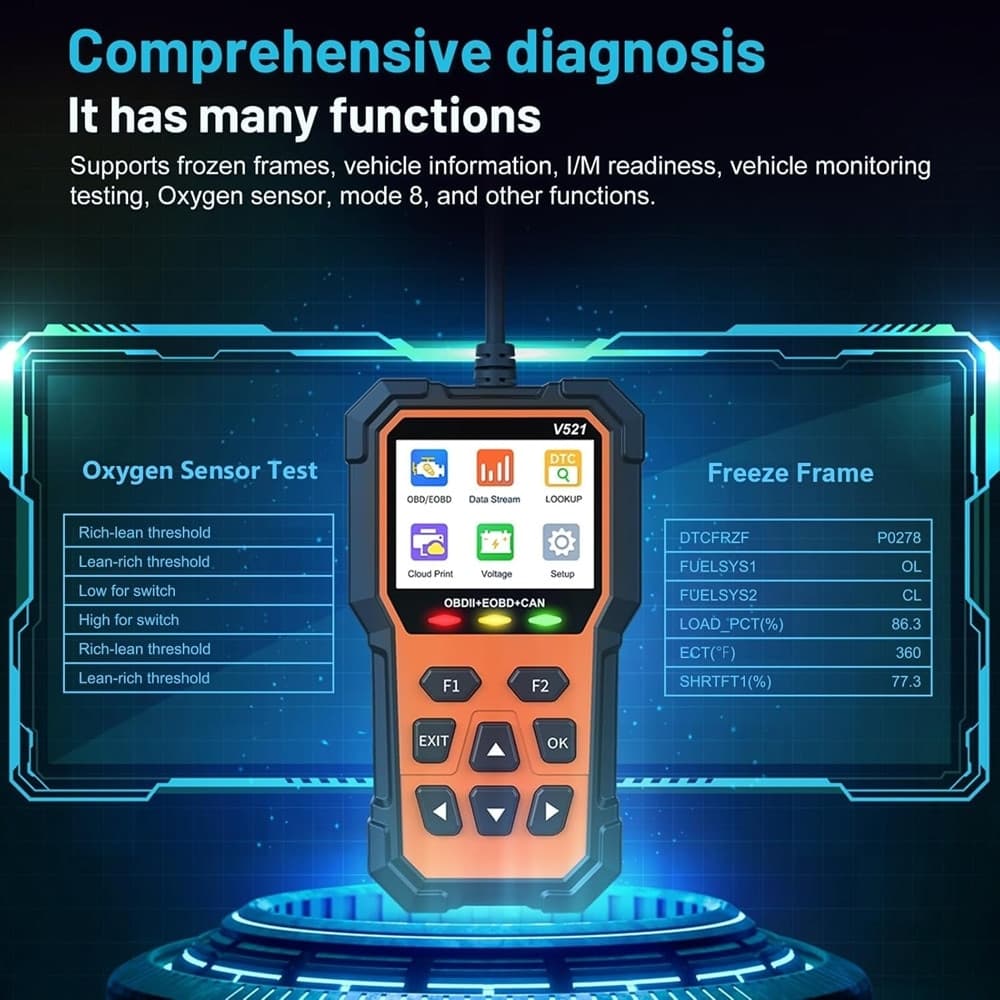 OBD2 DIAGNOSI AUTO ITALIANO LETTORE CANCELLAZIONE CODICI ERRORE SPIA MOTORE V521 in Strumenti diagnostici per motore OBD-II Trade Shop italia - Napoli, commercioVirtuoso.it