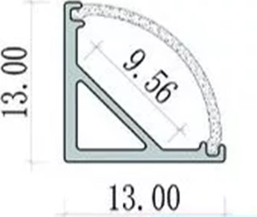 10PZ PROFILO ANGOLARE IN ALLUMINIO PER STRISCIA LED CON COPERTURA BIANCA OPACA 45° AL-24-S in Profili in alluminio Trade Shop italia - Napoli, commercioVirtuoso.it