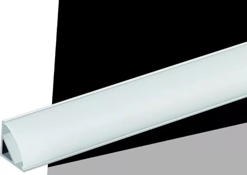 10PZ PROFILO ANGOLARE IN ALLUMINIO PER STRISCIA LED CON COPERTURA BIANCA OPACA 45° AL-24-S in Profili in alluminio Trade Shop italia - Napoli, commercioVirtuoso.it