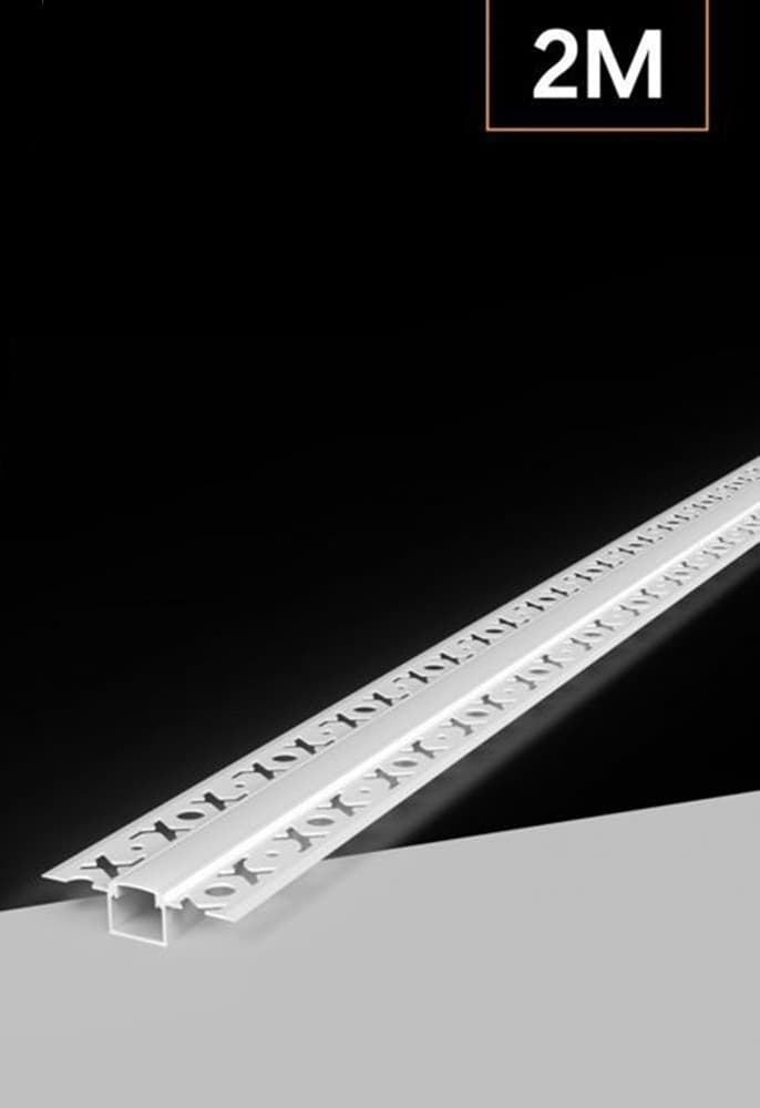 5PZ PROFILO IN ALLUMINIO DA INCASSO PER CARTONGESSO CON COPERTURA BIANCA OPACA 2MT AL-31-S in Profili in alluminio Trade Shop italia - Napoli, commercioVirtuoso.it