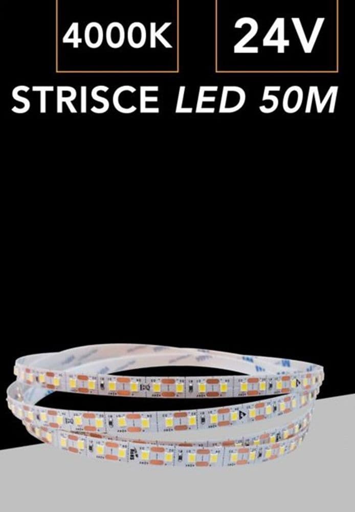 STRISCIA LED FLESSIBILE DC 24V 500W 2835 MONOCOLORE 120LED/MT BOBINA DA 50MT 2835-50M-24V in Nastri LED Trade Shop italia - Napoli, commercioVirtuoso.it