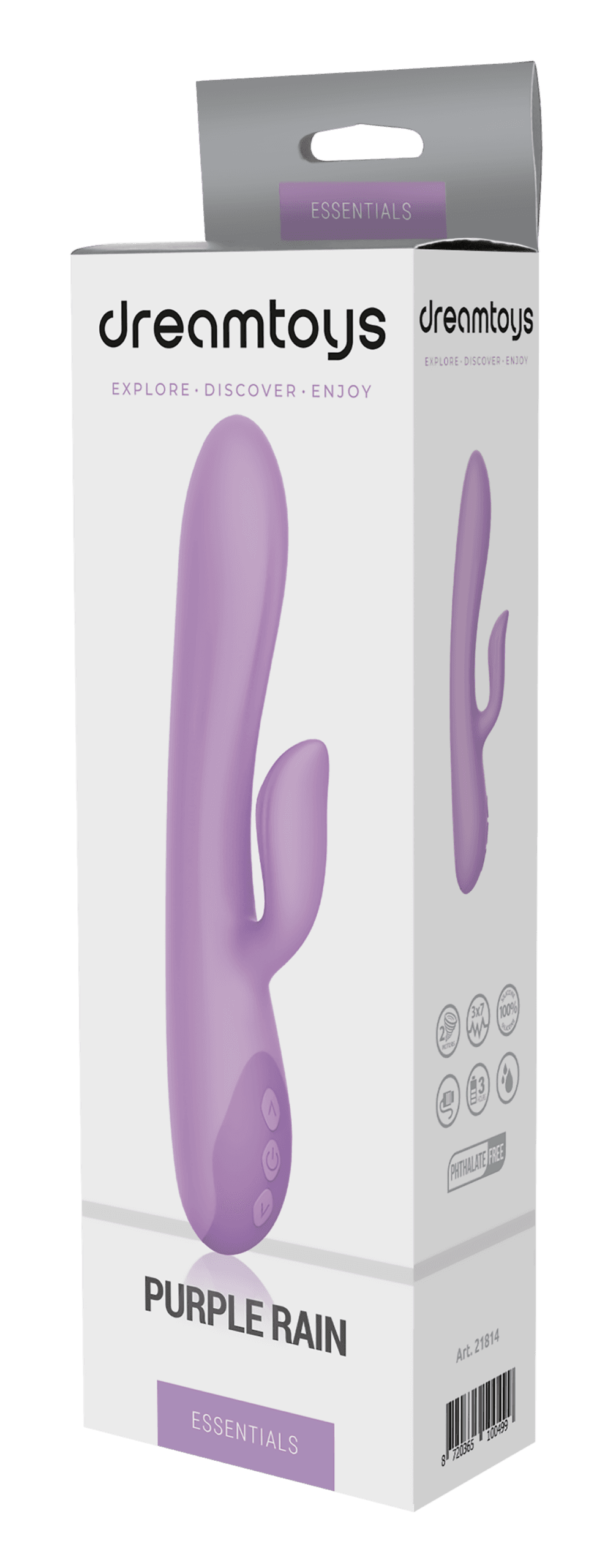 Vibratore Rabbit Purple Rain DUO 2 motori stimolatore clitorideo 7+ 3 modalità 22,8 cm in prodotto Erosdom - Palmi, commercioVirtuoso.it