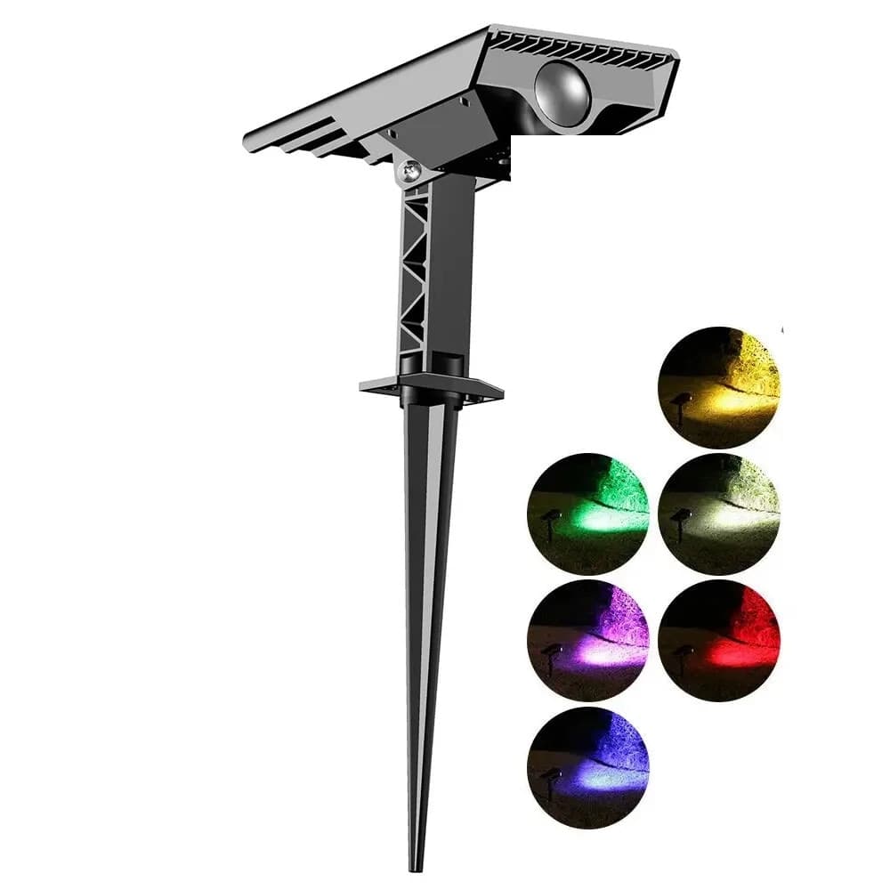 FARETTO SOLARE LED DA GIARDINO A PICCHETTO DA TERRA IP65 LUCE CALDA 3000K RGB SW1121 in prodotto Trade Shop italia - Napoli, commercioVirtuoso.it