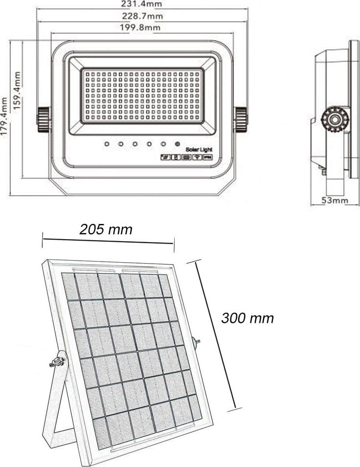FARO A LED PROIETTORE CON PANNELLO SOLARE 80W RGB CON TELECOMANDO ESTERNO IP65 SL-RGB-80W in Proiettori Trade Shop italia - Napoli, commercioVirtuoso.it