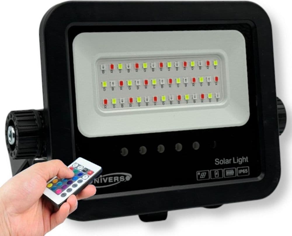 FARO A LED PROIETTORE CON PANNELLO SOLARE 40 W RGB CON TELECOMANDO ESTERNO IP65 SL-RGB-40W in prodotto Trade Shop italia - Napoli, commercioVirtuoso.it