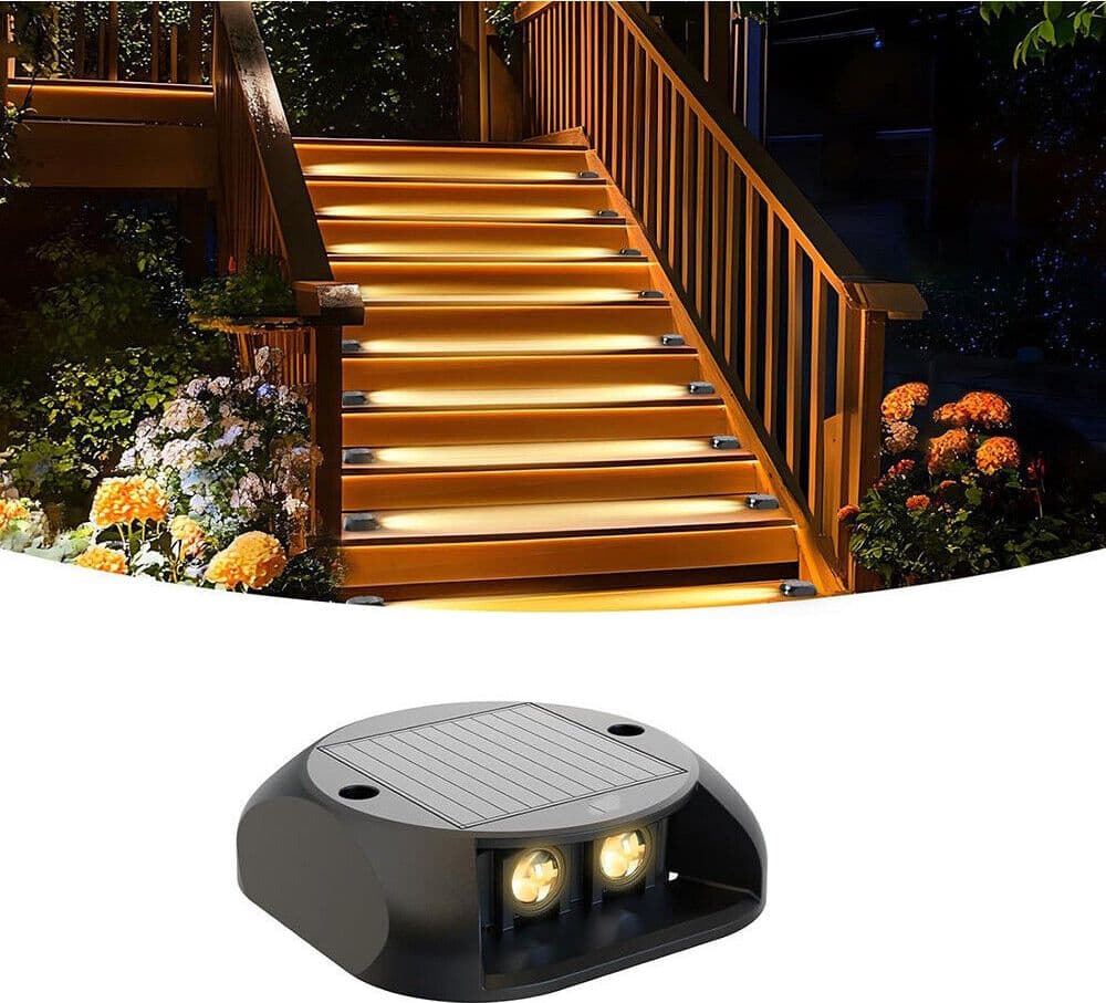 FARETTO SEGNAPASSO CON PANNELLO SOLARE 0.4W LUCE LED CALDA 3000K IP54 NERO ZQ-LJD-001 in Lampade da parete Trade Shop italia - Napoli, commercioVirtuoso.it