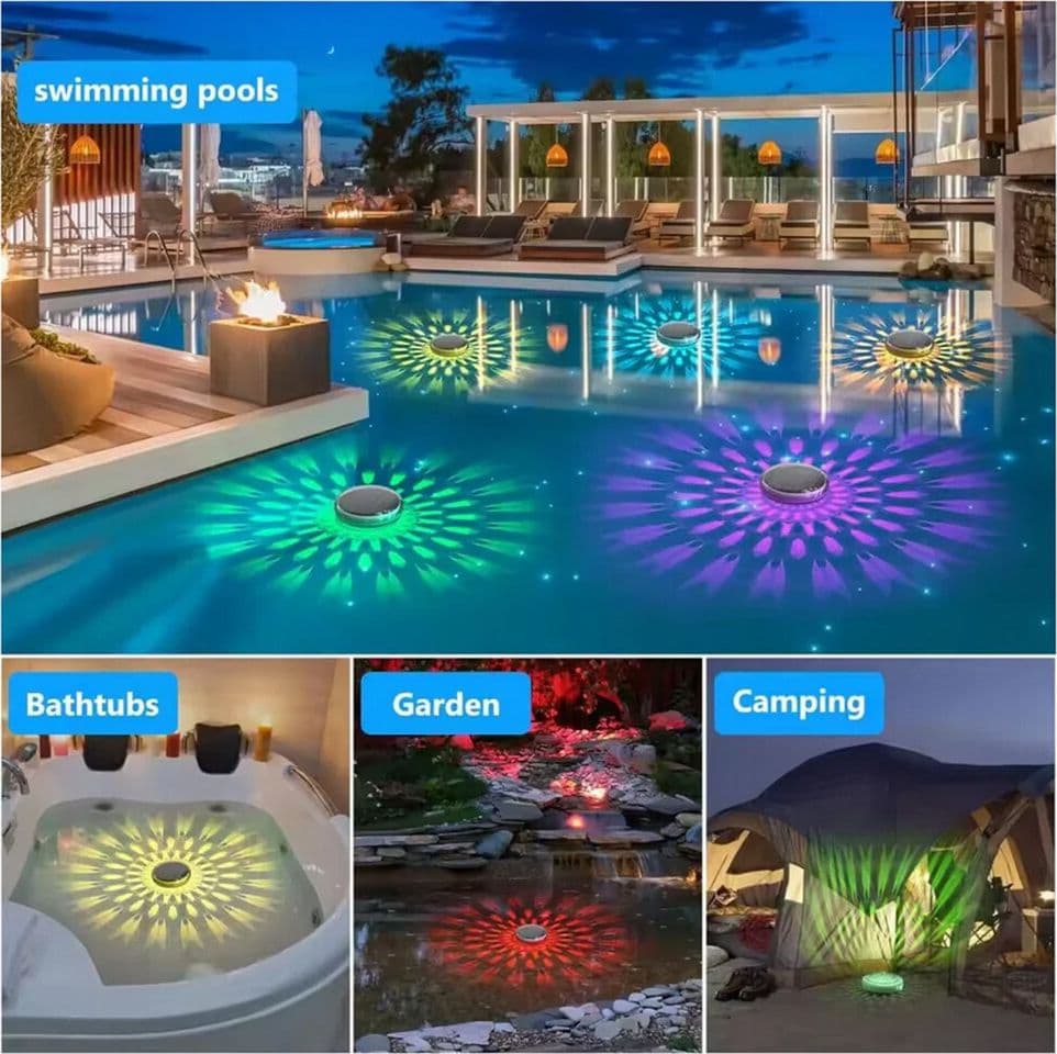 LAMPADA GALLEGGIANTE LUCE RGB CON PANNELLO SOLARE ILLUMINAZIONE PER PISCINA IP67 YH1401-RGB in Luci per laghetto Trade Shop italia - Napoli, commercioVirtuoso.it