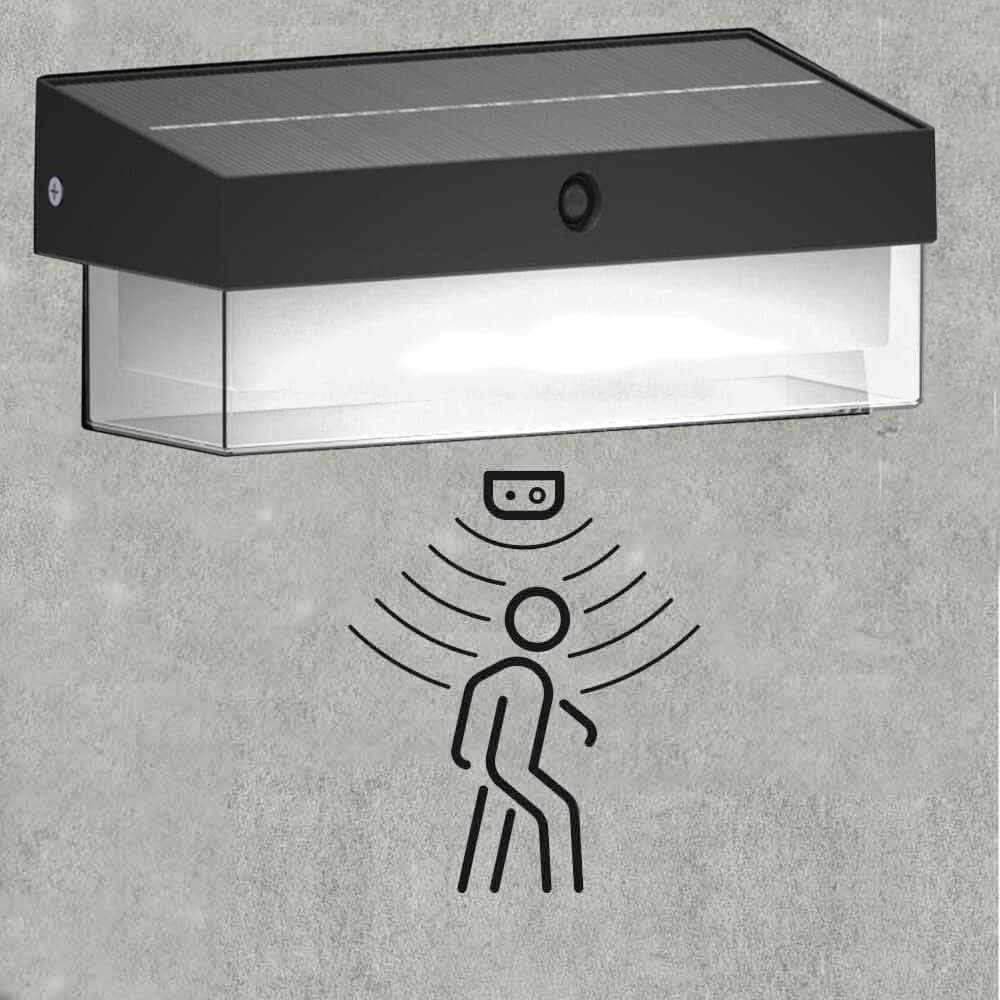 APPLIQUE SOLARE CON SENSORE MOVIMENTO 3 MODALITÀ LUCE 6000K IP54 DA ESTERNO ZQ-BD-006GY in Lampade da parete Trade Shop italia - Napoli, commercioVirtuoso.it