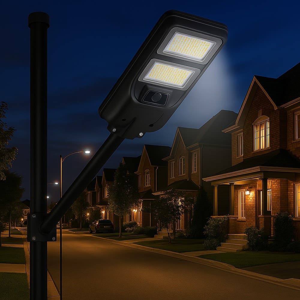 LAMPIONE FARO LED SOLARE 100W 160W 220W 300W CON SENSORE CREPUSCOLARE PROSSIMITÀ ES-P-F in Lampioni Trade Shop italia - Napoli, commercioVirtuoso.it