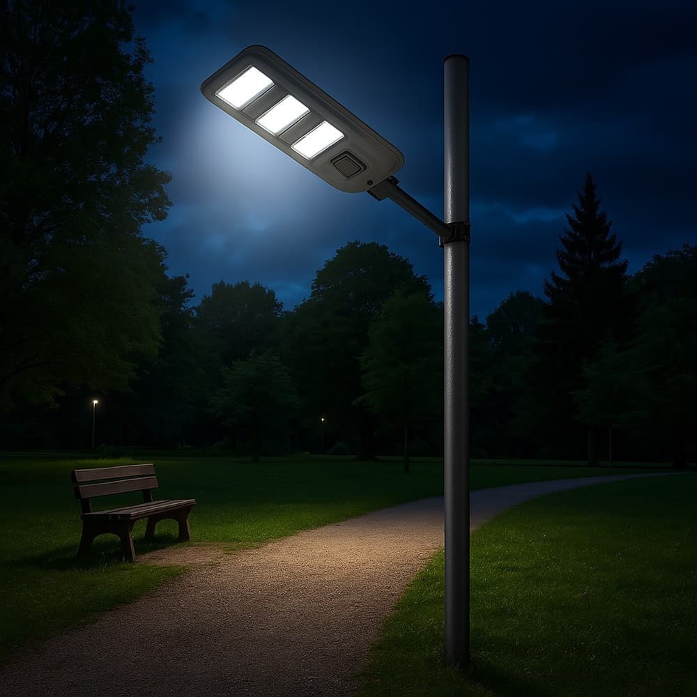 LAMPIONE FARO LED SOLARE 100W 160W 220W 300W CON SENSORE CREPUSCOLARE PROSSIMITÀ ES-P-F in Lampioni Trade Shop italia - Napoli, commercioVirtuoso.it