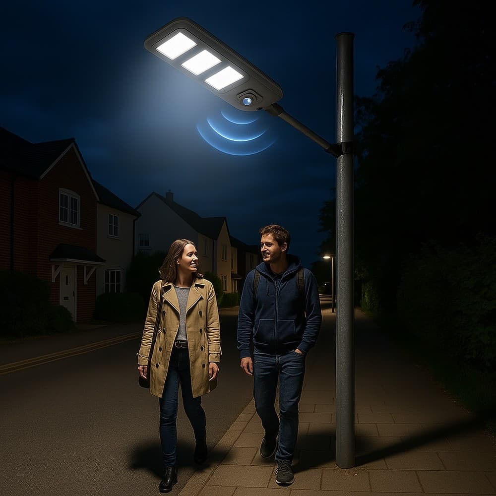 LAMPIONE FARO LED SOLARE 100W 160W 220W 300W CON SENSORE CREPUSCOLARE PROSSIMITÀ ES-P-F in Lampioni Trade Shop italia - Napoli, commercioVirtuoso.it