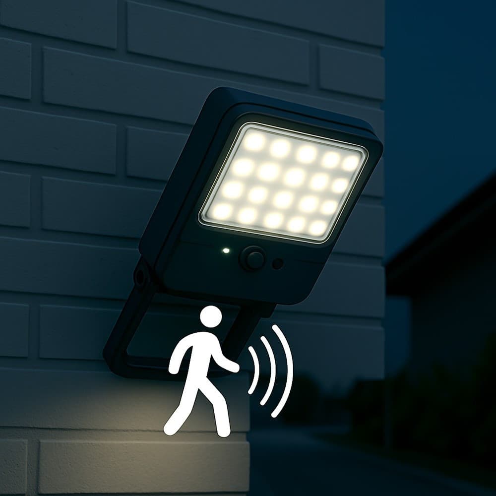 LAMPIONE FARO CON PANNELLO SOLARE 50 WATT SENSORE CREPUSCOLARE LUCE FREDDA IP65 ES-P-50F in Lampioni Trade Shop italia - Napoli, commercioVirtuoso.it