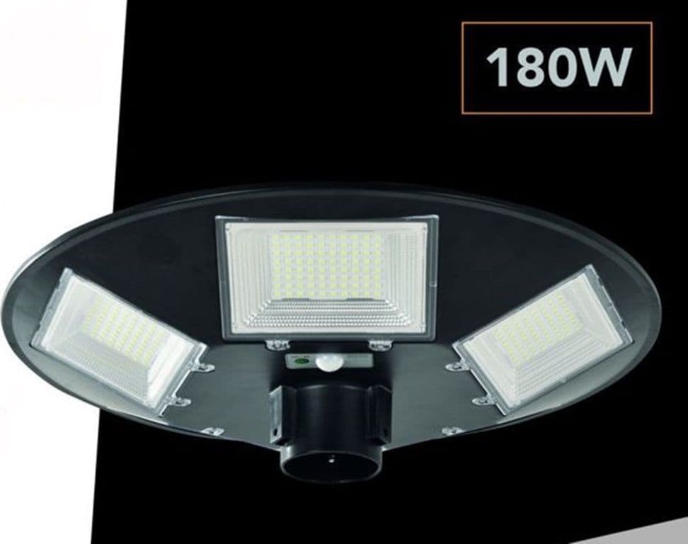 LAMPIONE UFO LED PANNELLO A ENERGIA SOLARE 180W LUCE BIANCA FREDDA 6500K SL-911-200-6500K in Lampioni Trade Shop italia - Napoli, commercioVirtuoso.it