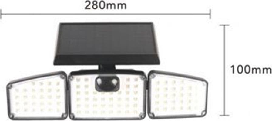 APPLIQUE SOLARE CON SENSORE LAMPADA DA PARETE LED IMPERMEABILE IP65 LUCE 6500K EWE-05T-F in Lampade da parete Trade Shop italia - Napoli, commercioVirtuoso.it
