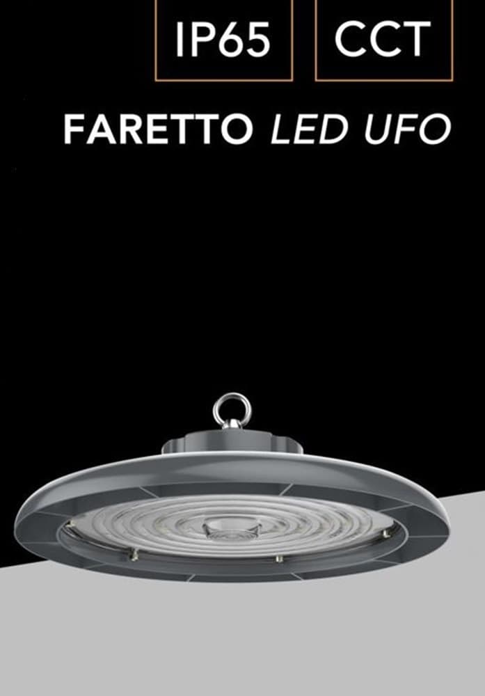 FARETTO UFO LAMPADA INDUSTRIALE LED 100W IP65 CCT SWITCH CAMBIA COLORE LUCE UFO319-100W-3C in Illuminazione di sicurezza Trade Shop italia - Napoli, commercioVirtuoso.it