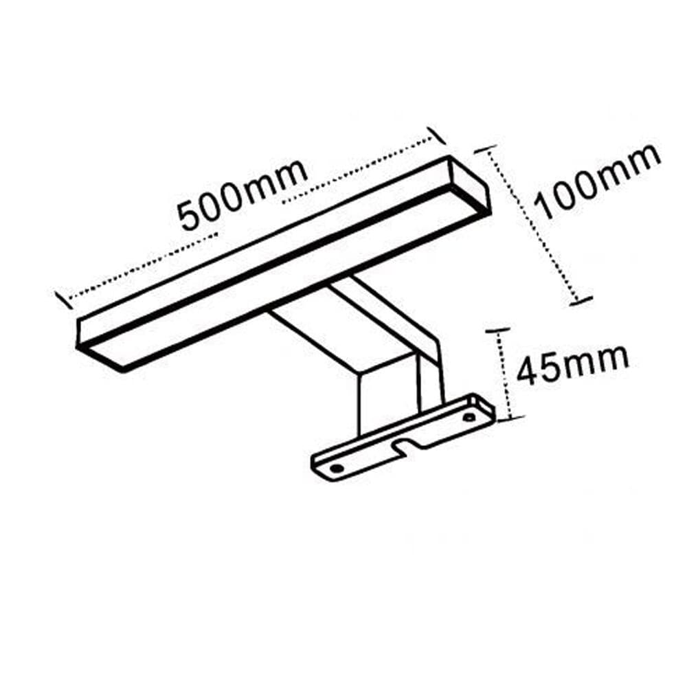 APPLIQUE LAMPADA LED PER SPECCHIO BAGNO CON DOPPIA ISTALLAZIONE 7W LUCE 4000K IP44 500P - 18