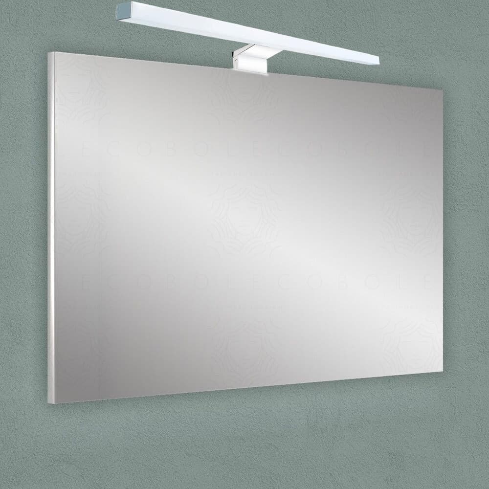 LAMPADA LED PER SPECCHIO BAGNO DOPPIA ISTALLAZIONE 9W LUCE 4000K IP44 ARGENTO 600PC-1-AN in Luci da specchio Trade Shop italia - Napoli, commercioVirtuoso.it