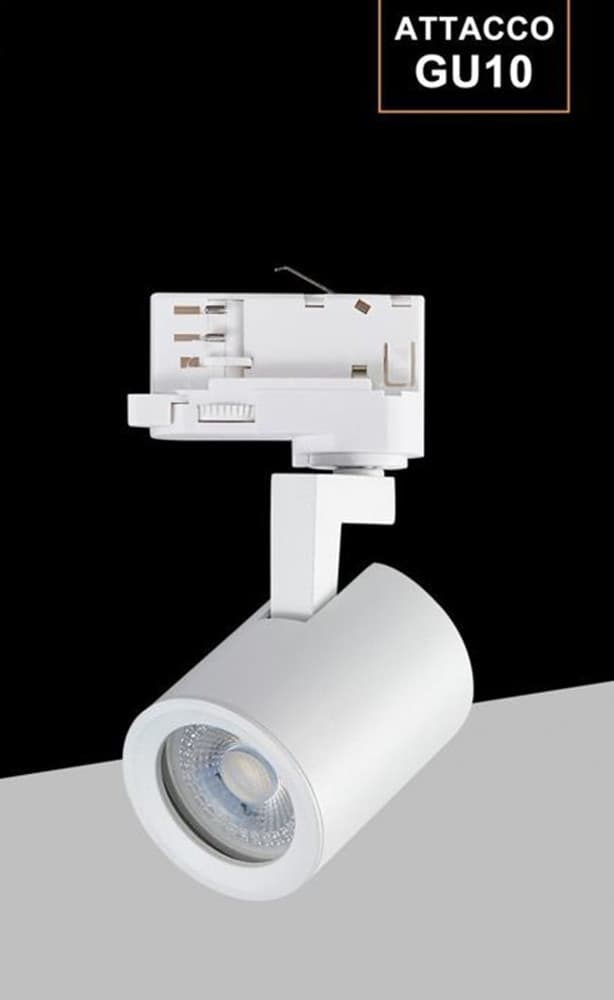FARETTO LAMPADA PORTAFARETTO PER BINARIO TRIFASE DIREZIONABILE ATTACCO GU10 IP20 TR8801 in Faretti da soffitto Trade Shop italia - Napoli, commercioVirtuoso.it