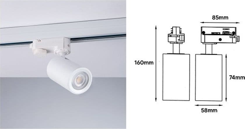FARETTO LAMPADA PORTAFARETTO PER BINARIO TRIFASE DIREZIONABILE ATTACCO GU10 IP20 TR8801 in Faretti da soffitto Trade Shop italia - Napoli, commercioVirtuoso.it