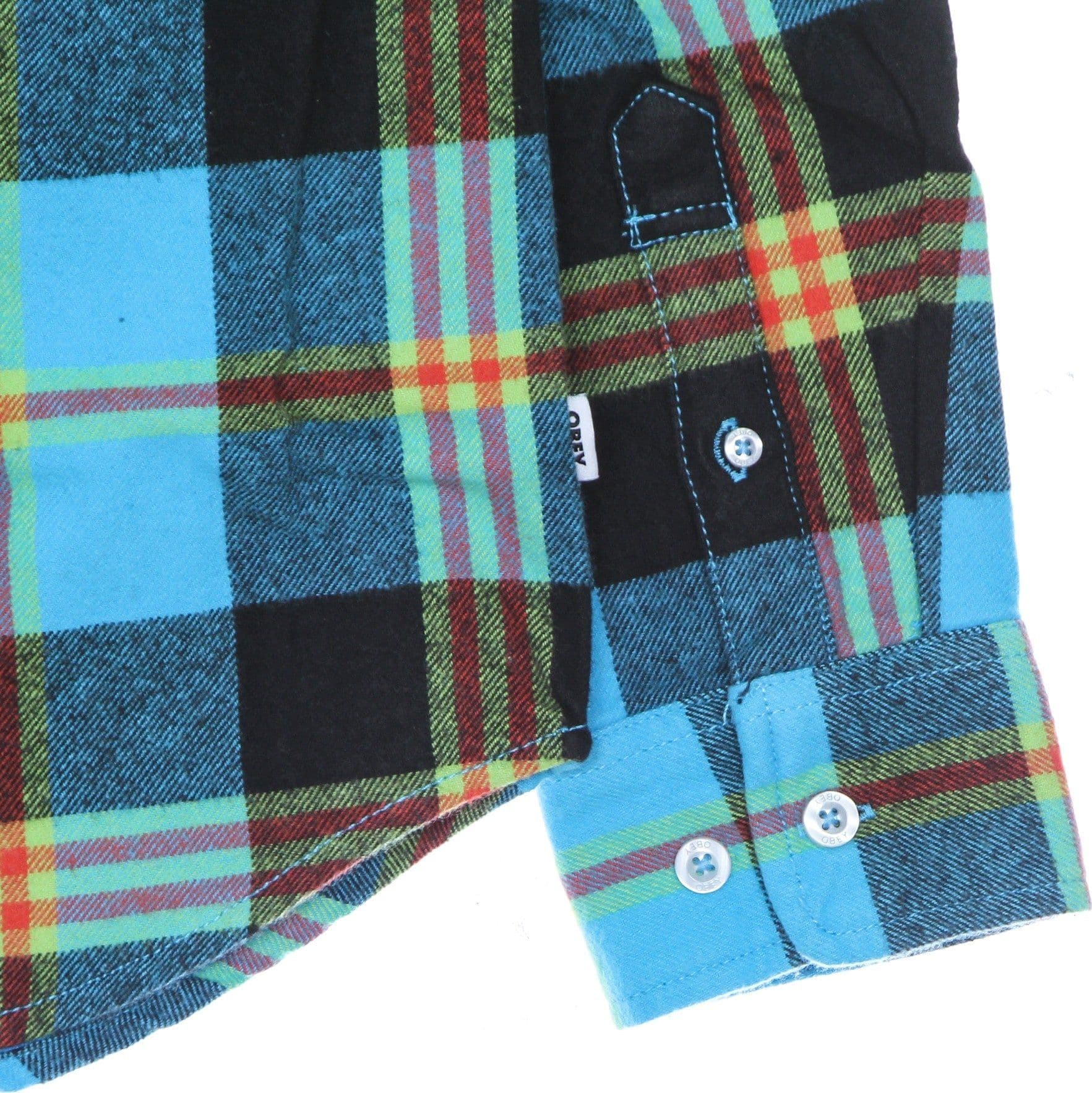 OBEY Camicia Manica Lunga Uomo Orchard L/s Woven Aqua Multi da uomo in Camicie casual Drestige - Casamassima, commercioVirtuoso.it