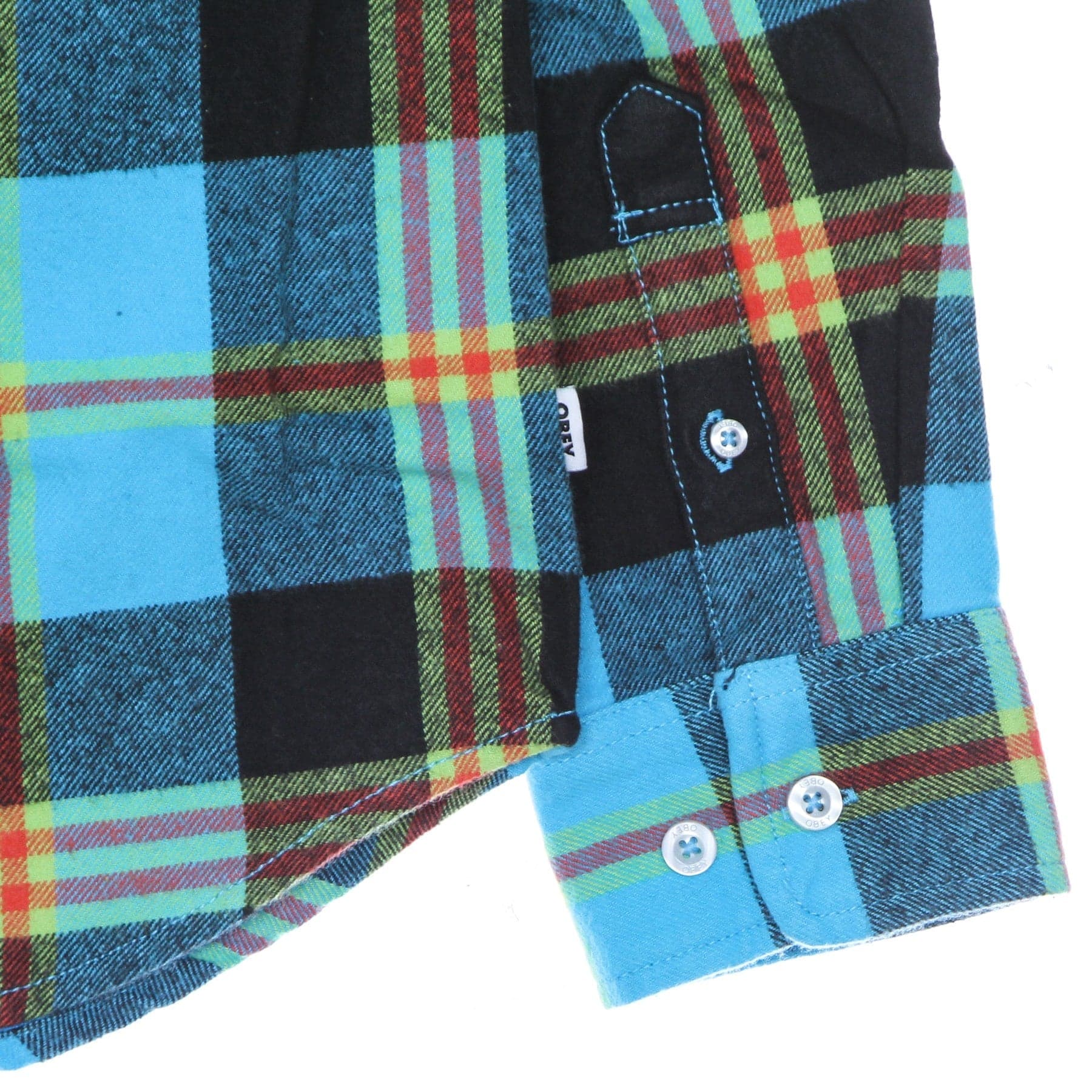 OBEY Camicia Manica Lunga Uomo Orchard L/s Woven Aqua Multi da uomo in Camicie casual Drestige - Casamassima, commercioVirtuoso.it
